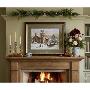 Vintage "Sunday School" framed and matted print by Alan Sakhalvarz, signed